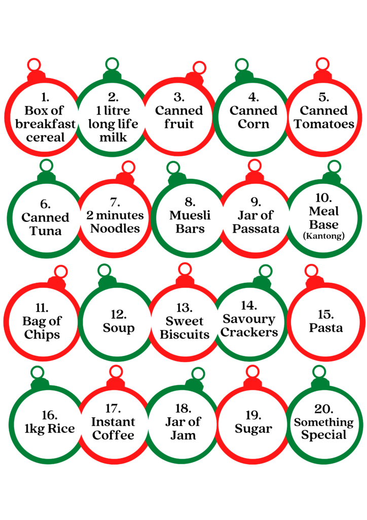 Reverse advent calendar carenet
